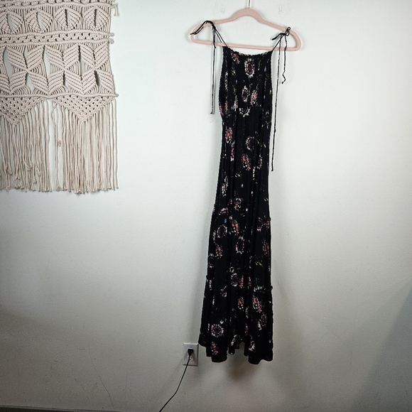 Free People Garden Party Maxi in Black Combo Size Small Boho Vacation Summer - Picture 8 of 11